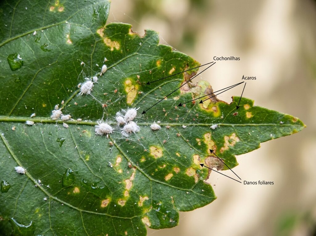 vaso com drenagem correta mostrando camadas e furos para evitar folhas amarelas na planta