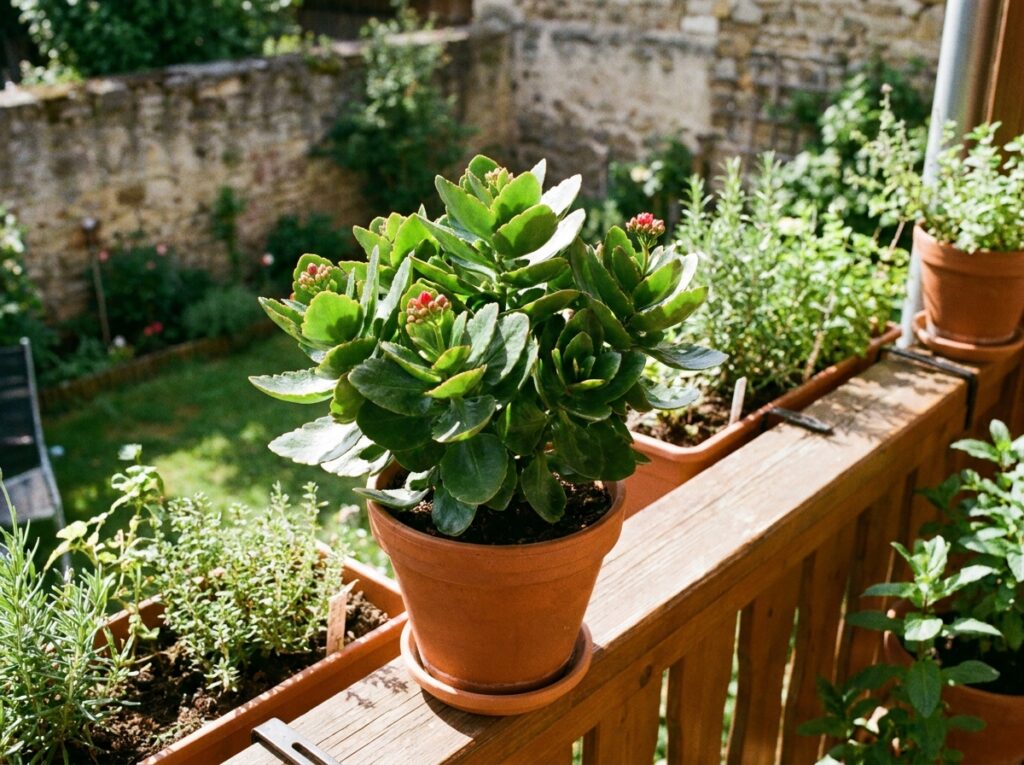 Planta bálsamo cultivada em vaso doméstico mostrando como plantar kalanchoe em casa